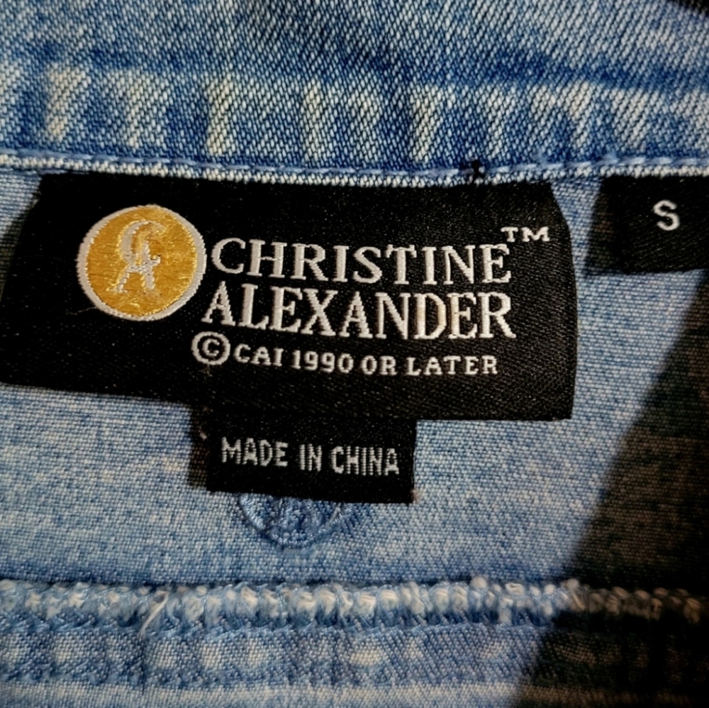 Christine Alexander Embellished Denim Jacket Swarovski Crystal Size S - Picture 7 of 8